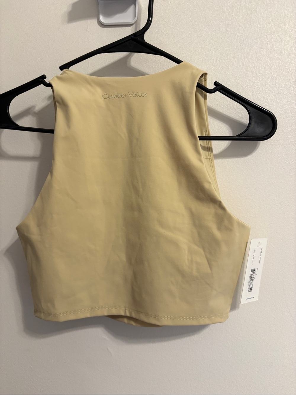 Outdoor Voices Women's Zoom Crop Top Wheat NWT Small - Picture 3 of 3